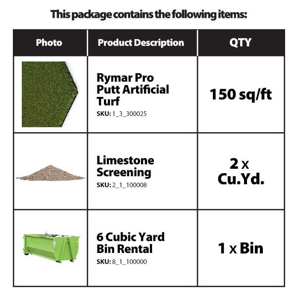 Medium Perfect Putt Package (10'x15